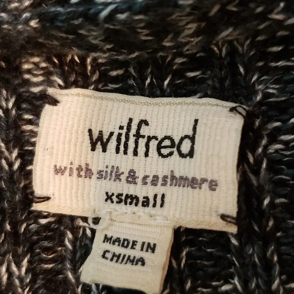 EUC Aritzia Wilfred Flaubert Waterfall Knit open front cardigan pockets Sz XS - Picture 2 of 8